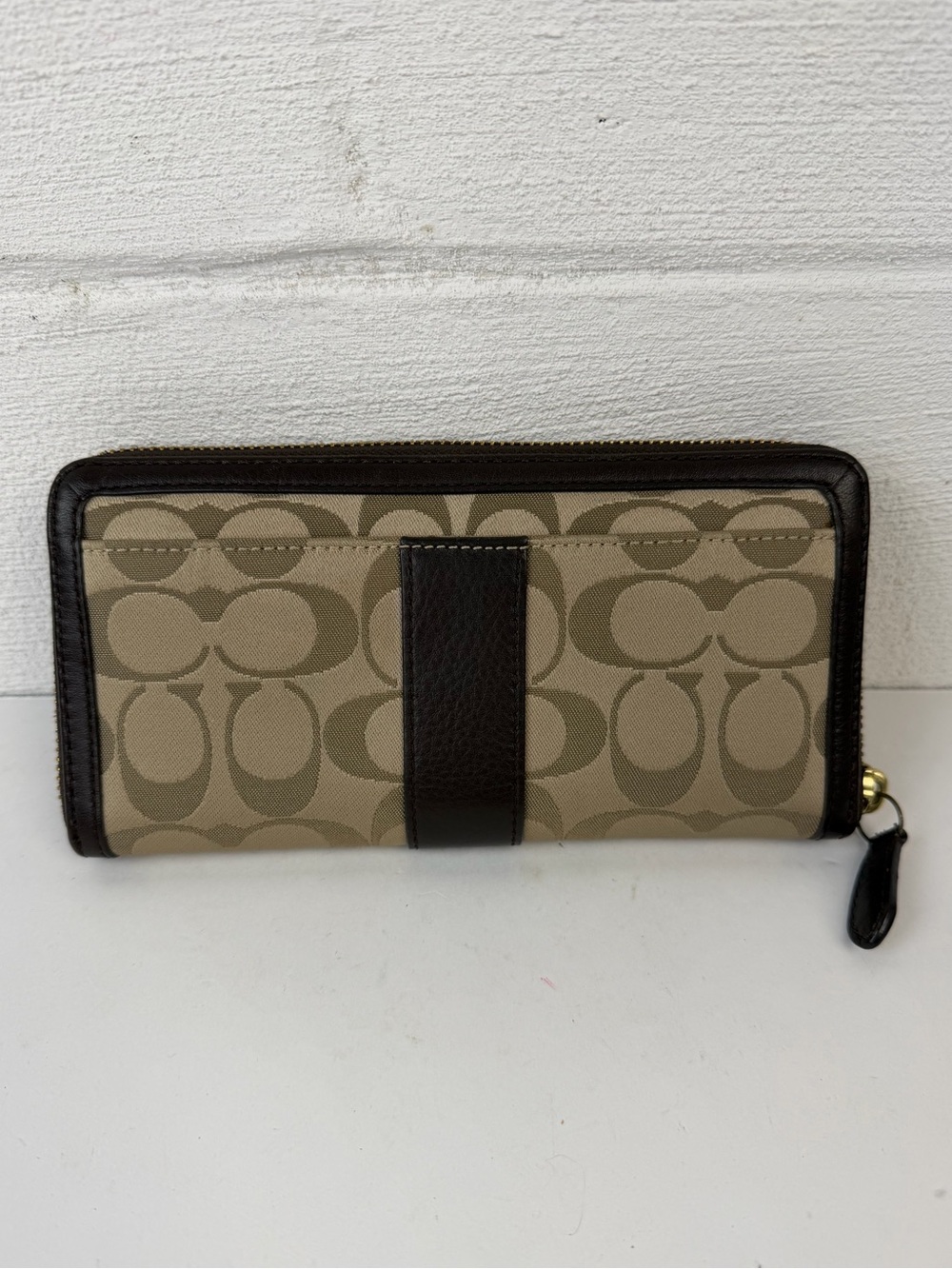 Coach 25294 Campbell Carryall Khaki Signature Brown Leather + Matching Wallet - Picture 12 of 14